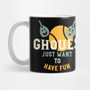 Halloween Padel Pun Ghouls Mug